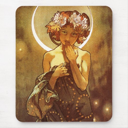 Alfons Mucha: Luna Mousepad (Vorne)