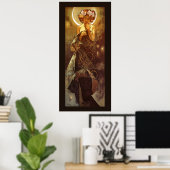 Alfons Mucha: Luna Poster (Heimbüro)