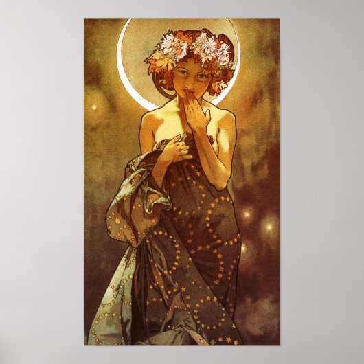 Alfons Mucha: Luna Poster (Vorne)