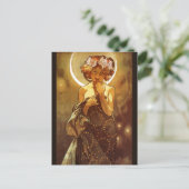 Alfons Mucha: Luna Postkarte (Stehend Vorderseite)