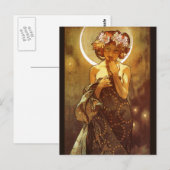 Alfons Mucha: Luna Postkarte (Vorne/Hinten)