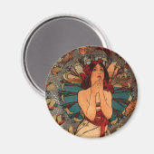 Alfons Mucha Monaco Magnet (Vorderseite/Rückseite)