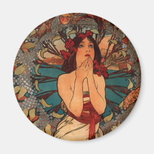 Alfons Mucha Monaco Magnet