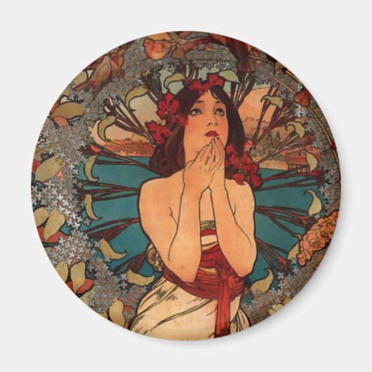 Alfons Mucha Monaco Magnet (Vorne)