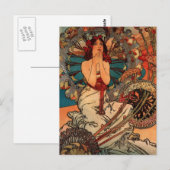 Alfons Mucha Monaco Postkarte (Vorne/Hinten)