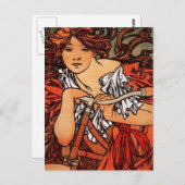 Alfons Mucha Perfecta Postkarte (Vorne/Hinten)