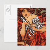 Alfons Mucha Perfecta Postkarte (Vorne/Hinten)