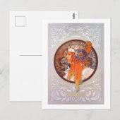 Alfons Mucha Postkarte (Vorne/Hinten)