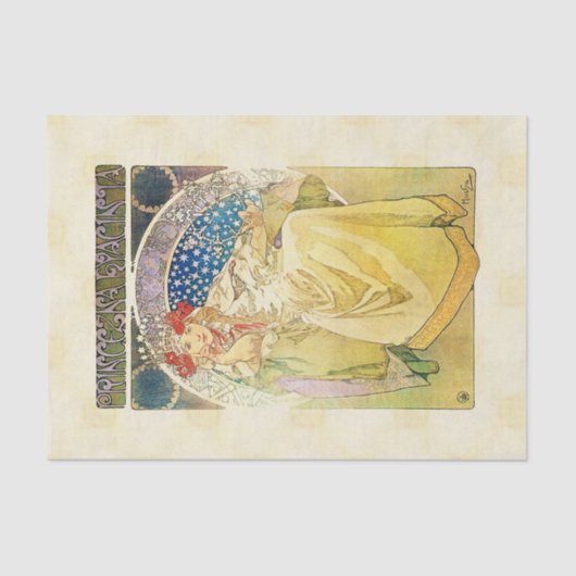 Alfons Mucha Princezna 1911 Hyacinta Seidenpapier (Vorderseite)