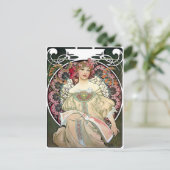 Alfons Mucha Reverie 1897 Postkarte (Stehend Vorderseite)
