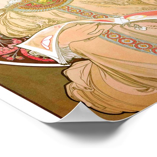 Alfons Mucha Reverie Poster (Ecke)