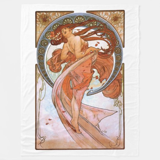 Alfons Mucha: Tanz Fleecedecke (Vorderseite)