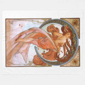 Alfons Mucha: Tanz Fleecedecke (Vorderseite (Horizontal))