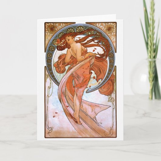 Alfons Mucha: Tanz Karte (Vorderseite)