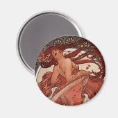 Alfons Mucha Tanz Magnet (Vorderseite/Rückseite)