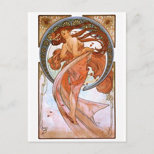 Alfons Mucha: Tanz Postkarte (Vorderseite)