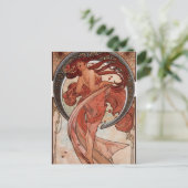 Alfons Mucha Tanz Postkarte (Stehend Vorderseite)