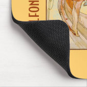 Alfons Mucha Tanz Vintage-Druck-Mauspad Mousepad (Ecke)