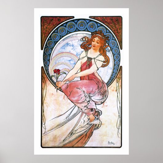 Alfons Mucha über Malerei Poster (Vorne)