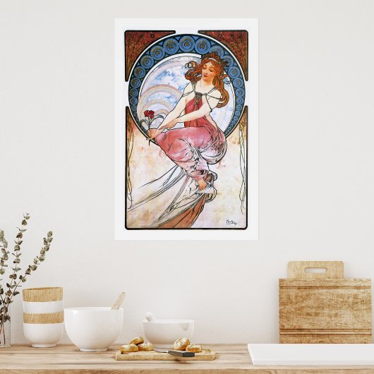Alfons Mucha über Malerei Poster (Küche)