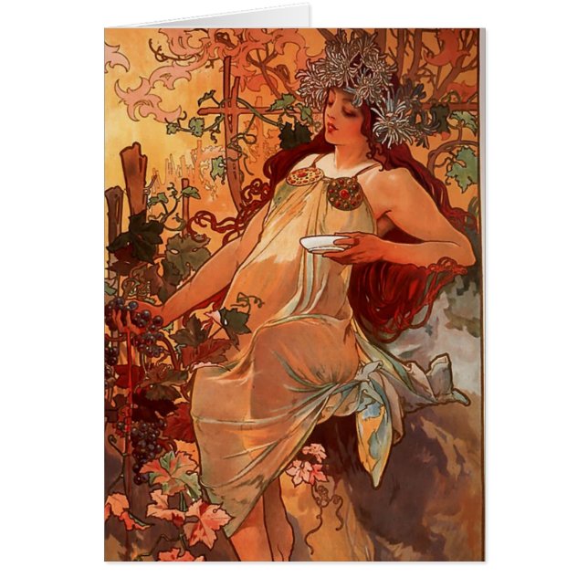 Alfons Mucha - Vier Jahreszeiten - DAS AUTUMN (Vorne)