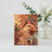 Alfons Mucha - Vier Jahreszeiten - DAS AUTUMN Postkarte (Stehend Vorderseite)