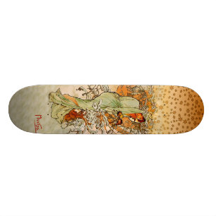 Alfons Mucha-Winter-Skateboard Skateboard