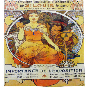 Alfons Muchaausstellung 1903 Universelle Duschvorhang