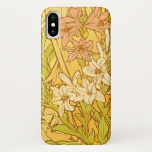 Alfonse Mucha Art Nouveau Lilien Blume Case-Mate iPhone Hülle