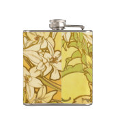 Alfonse Mucha Art Nouveau Lilien Blume Flachmann (Rückseite)