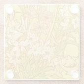 Alfonse Mucha Art Nouveau Lilien Blume Glasuntersetzer (Rückseite)