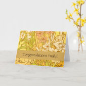 Alfonse Mucha Art Nouveau Lilien Blume Karte (Gelbe Blume)