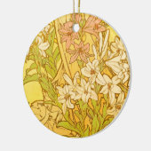 Alfonse Mucha Art Nouveau Lilien Blume Keramik Ornament (Links)