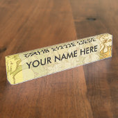 Alfonse Mucha Art Nouveau Lilien Blume Namensplakette (Seite)