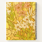 Alfonse Mucha Art Nouveau Lilien Blume Notizblock (Rückseite)
