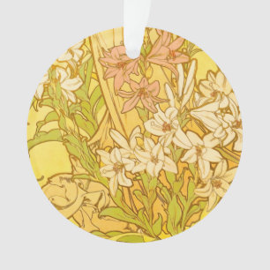 Alfonse Mucha Art Nouveau Lilien Blume Ornament