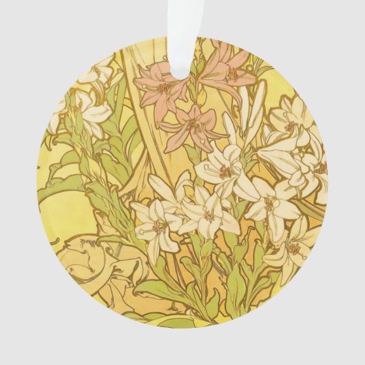 Alfonse Mucha Art Nouveau Lilien Blume Ornament (Vorderseite)