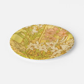 Alfonse Mucha Art Nouveau Lilien Blume Pappteller (Schrägansicht)