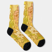 Alfonse Mucha Art Nouveau Lilien Blume Socken (Rechts)