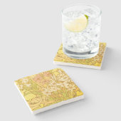 Alfonse Mucha Art Nouveau Lilien Blume Steinuntersetzer (Seitenansicht)