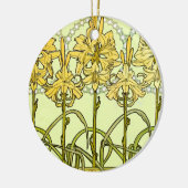 Alfonse Mucha Art Nouveau Lilienmuster Classic Keramik Ornament (Links)
