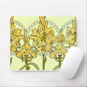 Alfonse Mucha Art Nouveau Lilienmuster Classic Mousepad (Mit Mouse)