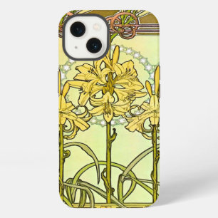 Alfonse Mucha Art Nouveau Lilimuster iPhone 13 Hülle