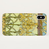 Alfonse Mucha Art Nouveau Lily Floral Pattern Case-Mate iPhone Hülle (Rückseite (Horizontal))