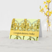 Alfonse Mucha Art Nouveau Lily Floral Pattern Karte (Gelbe Blume)