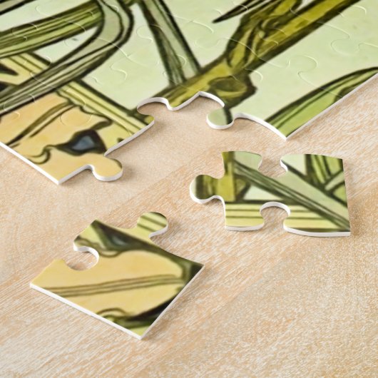 Alfonse Mucha Art Nouveau Lily Floral Pattern Puzzle (Seite)