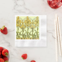 Alfonse Mucha Art Nouveau Lily Floral Pattern