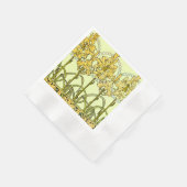 Alfonse Mucha Art Nouveau Lily Floral Pattern Serviette (Ecke)