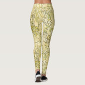 Alfonse Mucha Art Nouveau Peonies Botanical Art Leggings (Rückseite)