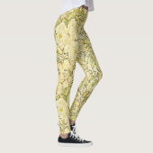 Alfonse Mucha Art Nouveau Peonies Botanical Art Leggings (Rechts)